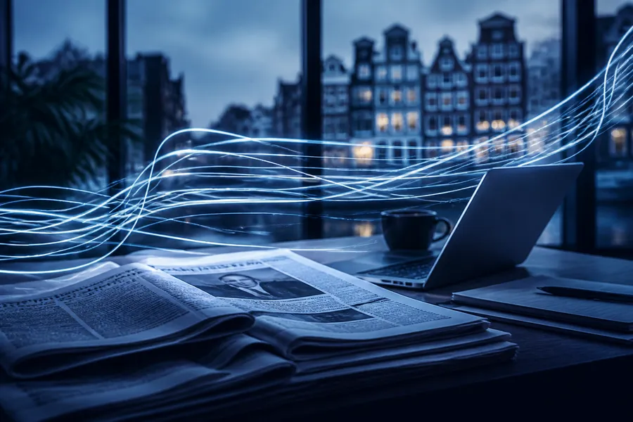 Illustratie bij het onderwerp ai en trends in pr voor communicatieprofessionals