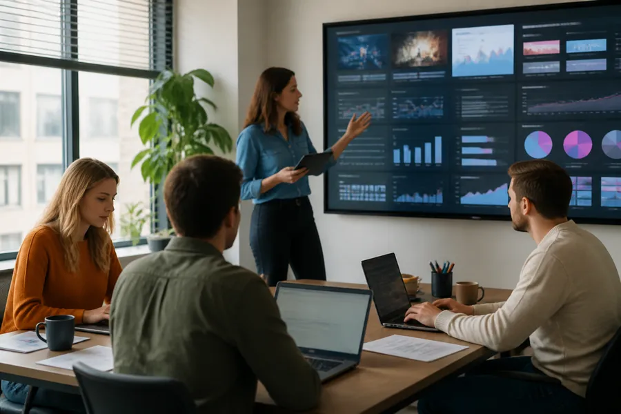 Dashboard met mediamonitoring en persoverzicht voor een Nederlands communicatieteam